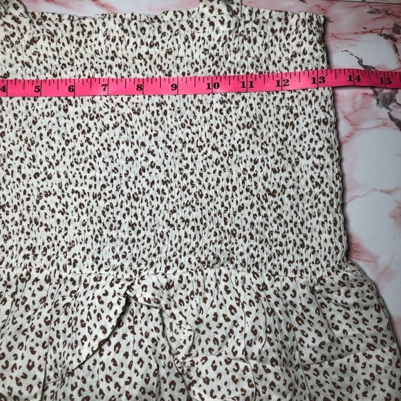 Paper crane animal print flowy crop top size L - Picture 7 of 8